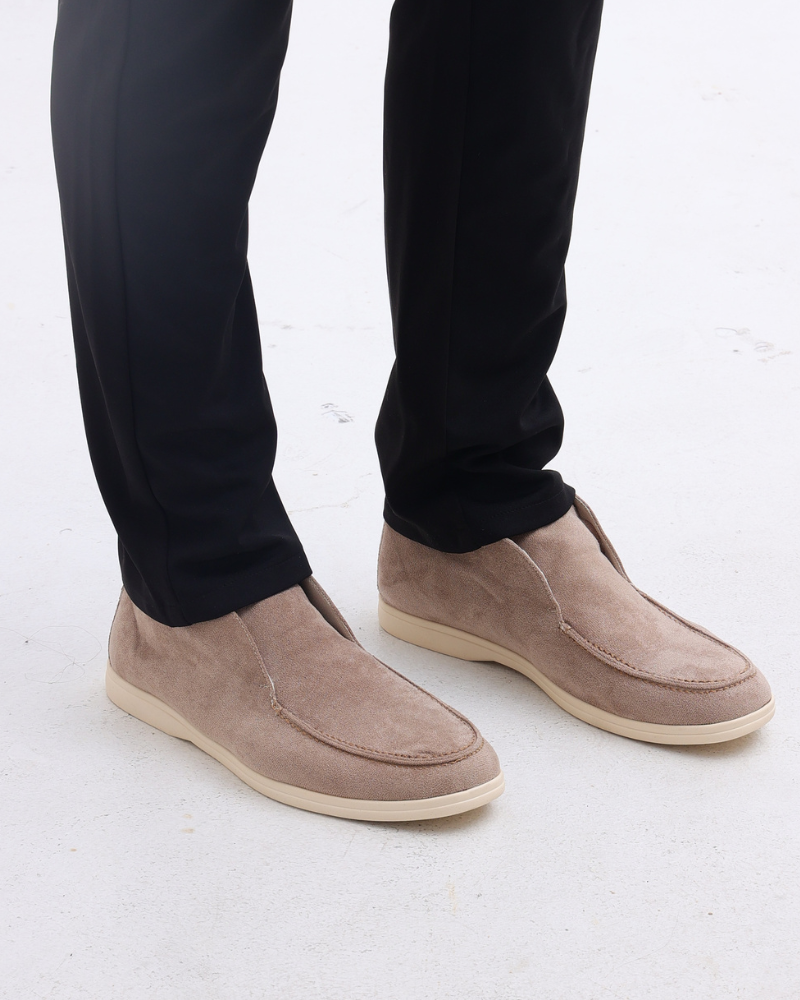 Mocassins montants en daim