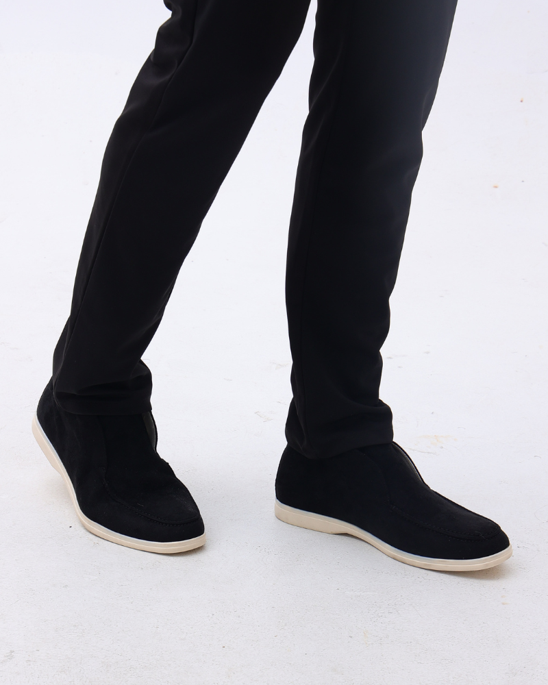 Mocassins montants en daim