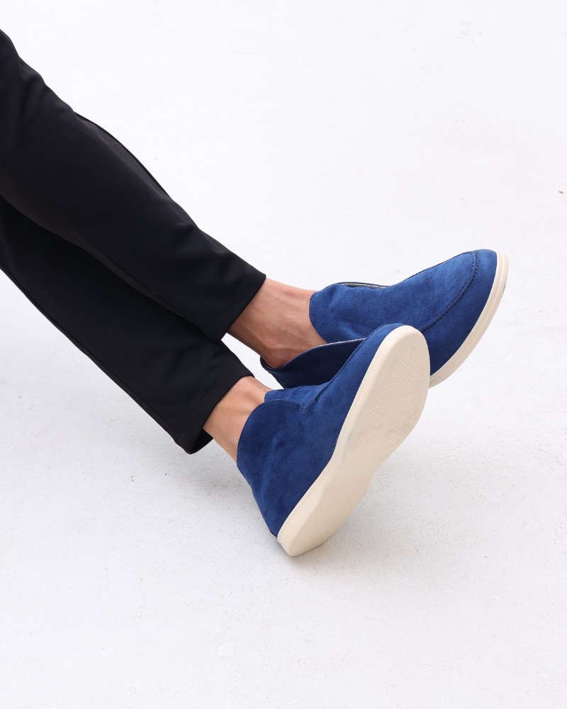 Mocassins montants en daim