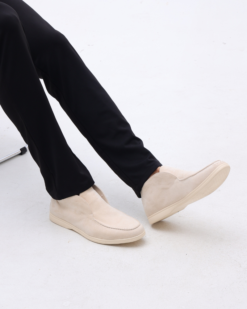 Mocassins montants en daim