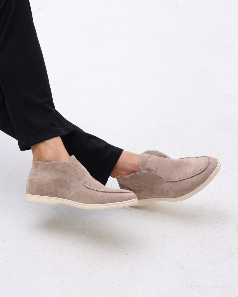 Mocassins montants en daim
