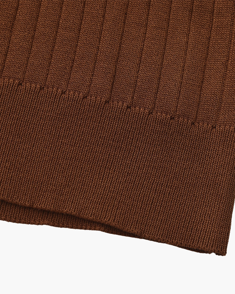 Polo premium en maille côtelée