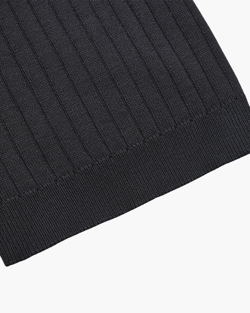 Polo premium en maille côtelée