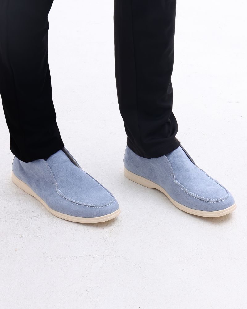Mocassins montants en daim