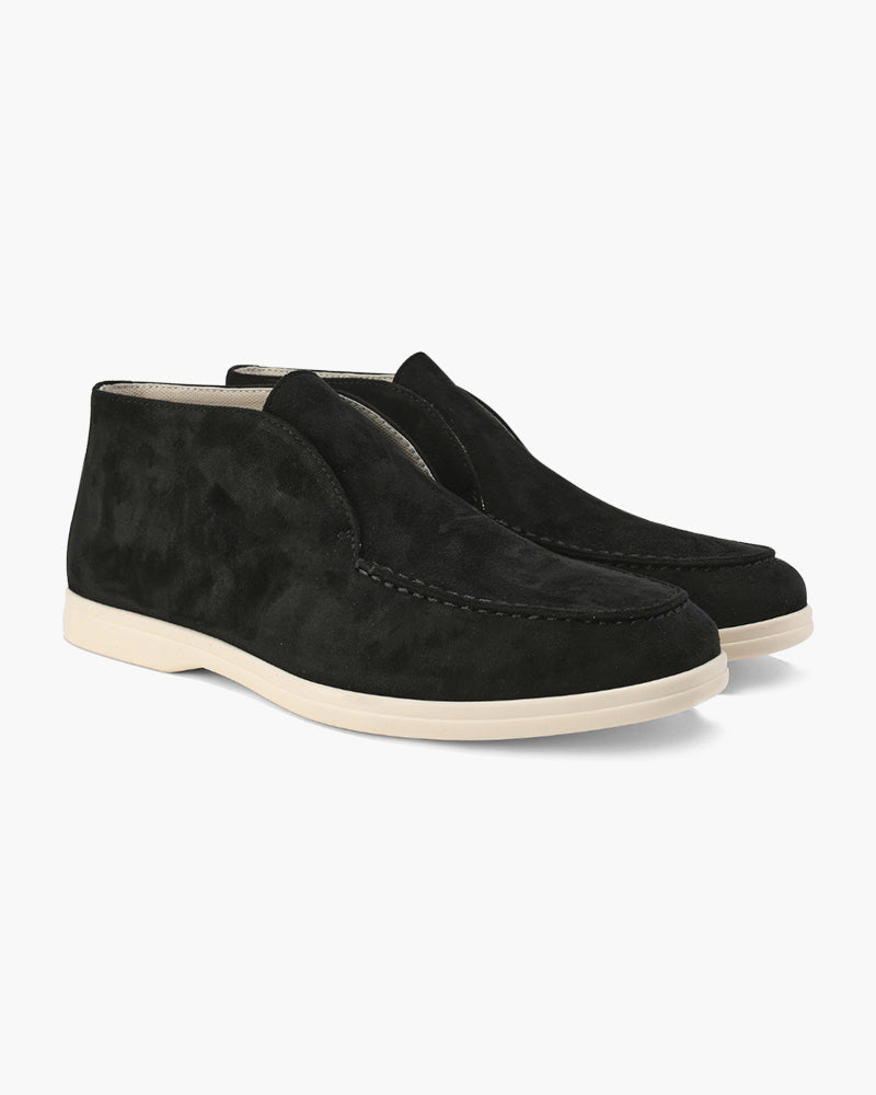 Mocassins montants en daim