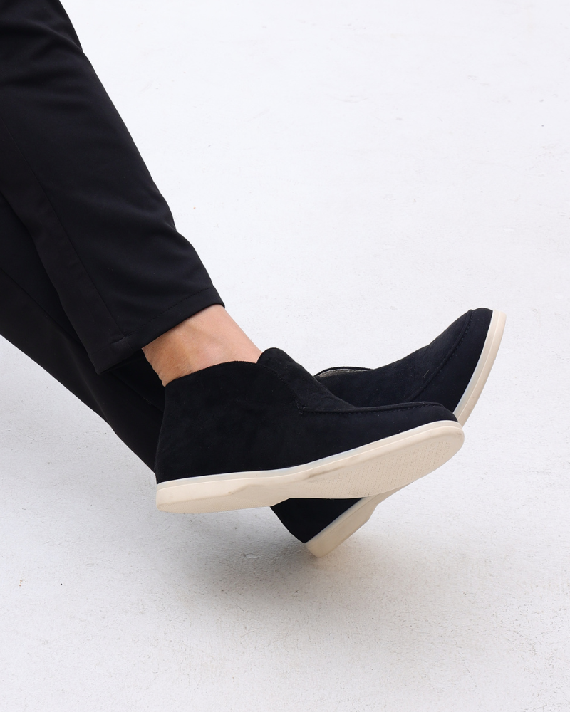 Mocassins montants en daim